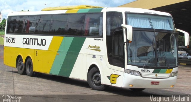 Empresa Gontijo de Transportes 11605 na cidade de Foz do Iguaçu, Paraná, Brasil, por Vagner Valani. ID da foto: 2092941.