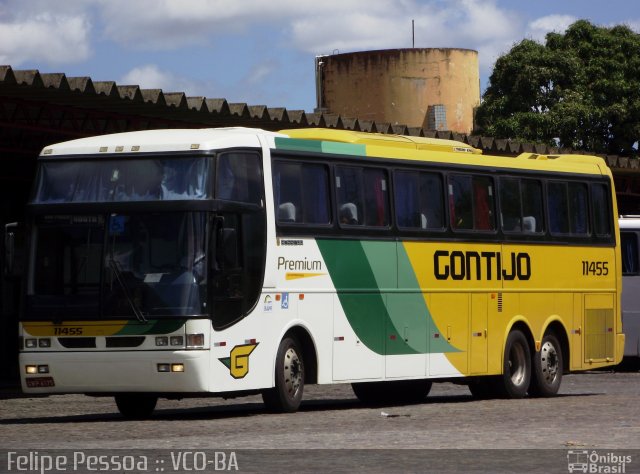 Empresa Gontijo de Transportes 11455 na cidade de Vitória da Conquista, Bahia, Brasil, por Felipe Pessoa de Albuquerque. ID da foto: 2092654.