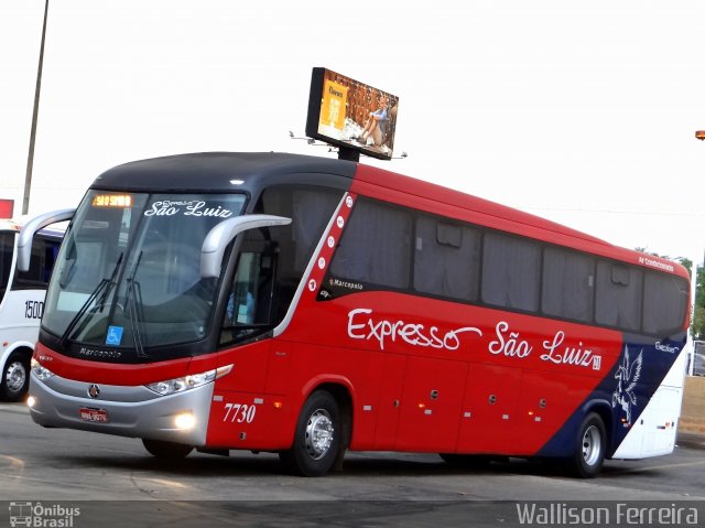 Expresso São Luiz 7730 na cidade de Goiânia, Goiás, Brasil, por Wallison Ferreira. Número da foto: #2092027.