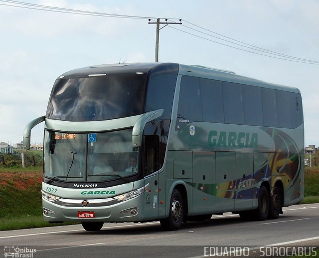 Viação Garcia 7077 na cidade de Itu, São Paulo, Brasil, por EDUARDO - SOROCABUS. Número da foto: #2092780.