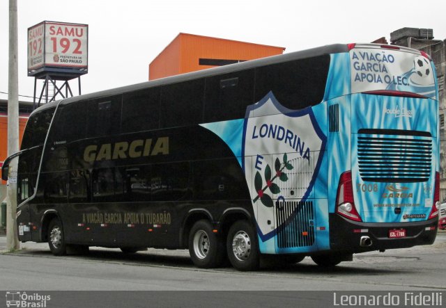 Viação Garcia 7008 na cidade de São Paulo, São Paulo, Brasil, por Leonardo Fidelli. Número da foto: #2093436.
