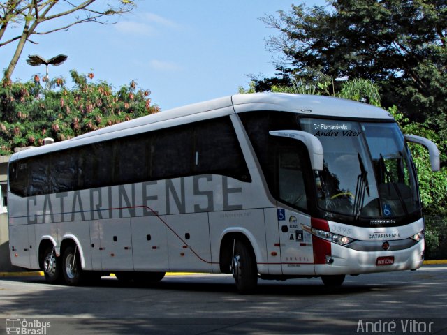 Auto Viação Catarinense 3395 na cidade de São Paulo, São Paulo, Brasil, por André Vitor  Silva dos Santos. ID da foto: 2093534.