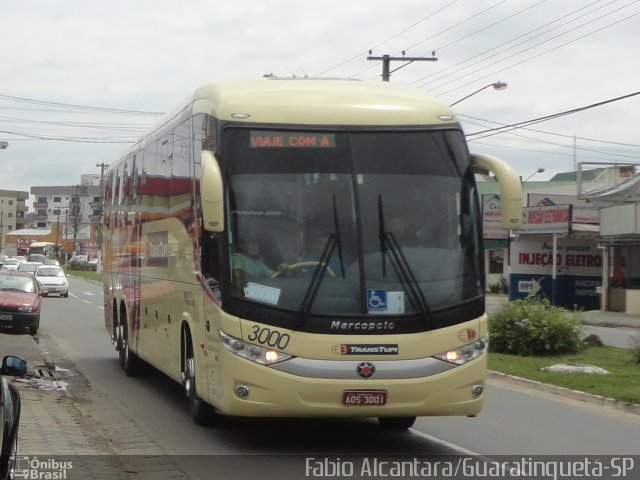 TransTupi Turismo e Fretamento 3000 na cidade de Guaratinguetá, São Paulo, Brasil, por Fabio Alcantara. ID da foto: 2094202.