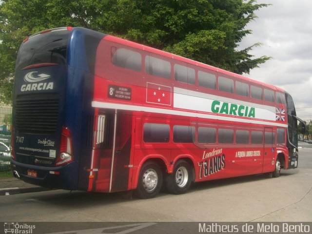 Viação Garcia 7147 na cidade de São Paulo, São Paulo, Brasil, por Matheus de Melo Bento. Número da foto: #2093461.