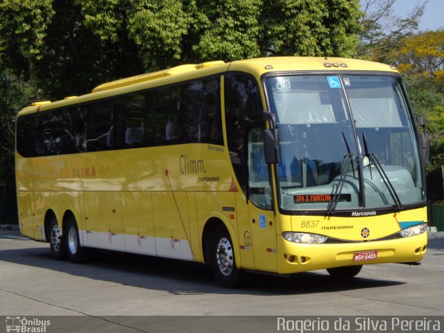 Viação Itapemirim 8837 na cidade de São Paulo, São Paulo, Brasil, por Rogério da Silva Pereira. ID da foto: 2096368.