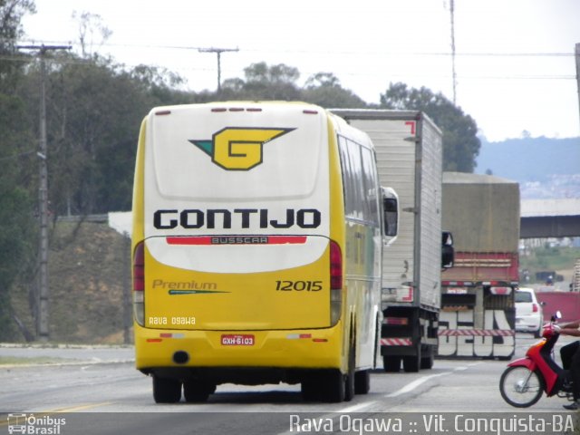 Empresa Gontijo de Transportes 12015 na cidade de Vitória da Conquista, Bahia, Brasil, por Rava Ogawa. ID da foto: 2098236.