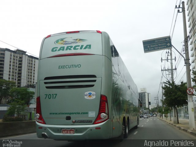 Viação Garcia 7017 na cidade de São Bernardo do Campo, São Paulo, Brasil, por Agnaldo Penides. Número da foto: #2099019.