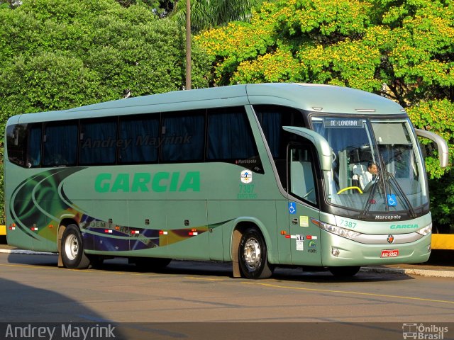 Viação Garcia 7387 na cidade de Londrina, Paraná, Brasil, por Andrey Gustavo. Número da foto: #2098708.