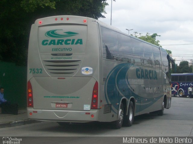 Viação Garcia 7532 na cidade de São Paulo, São Paulo, Brasil, por Matheus de Melo Bento. ID da foto: 2097478.