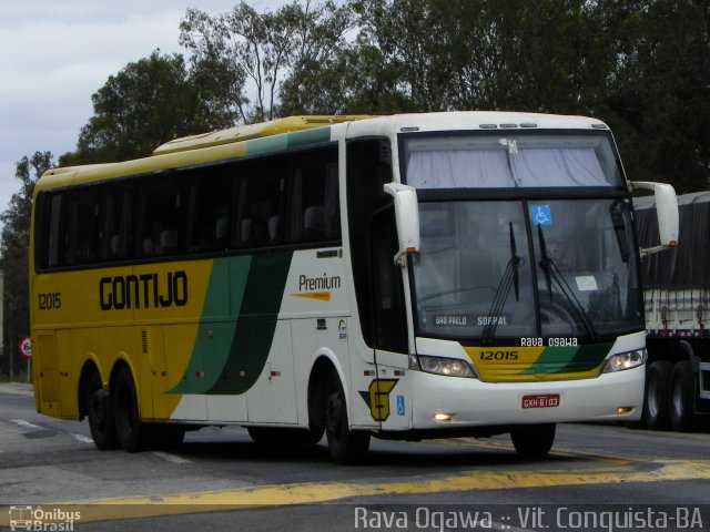 Empresa Gontijo de Transportes 12015 na cidade de Vitória da Conquista, Bahia, Brasil, por Rava Ogawa. ID da foto: 2098234.