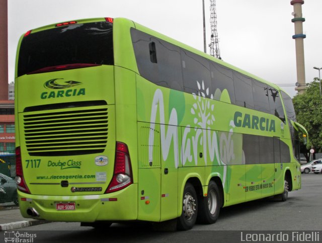 Viação Garcia 7117 na cidade de São Paulo, São Paulo, Brasil, por Leonardo Fidelli. Número da foto: #2098606.