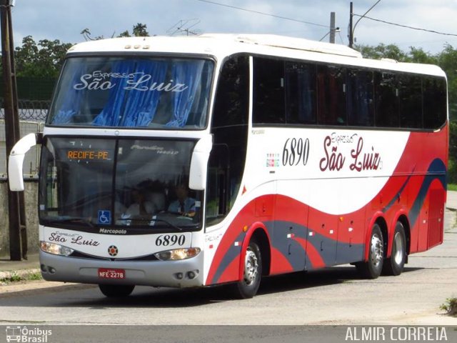 Expresso São Luiz 6890 na cidade de Recife, Pernambuco, Brasil, por Humberto da Costa Baronista. Número da foto: #2098533.