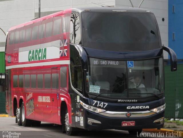 Viação Garcia 7147 na cidade de São Paulo, São Paulo, Brasil, por Leonardo Fidelli. Número da foto: #2100407.