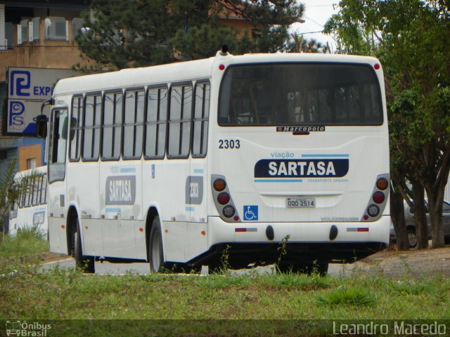 Viação Sartasa 2303 na cidade de Montes Claros, Minas Gerais, Brasil, por Leandro Macedo. Número da foto: #2101048.