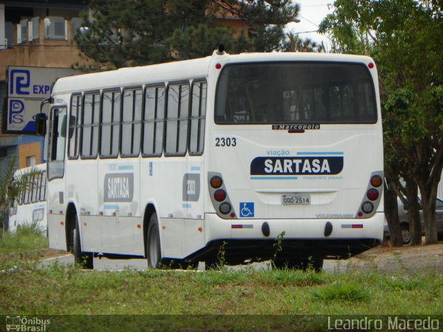 Viação Sartasa 2303 na cidade de Montes Claros, Minas Gerais, Brasil, por Leandro Macedo. ID da foto: 2101048.