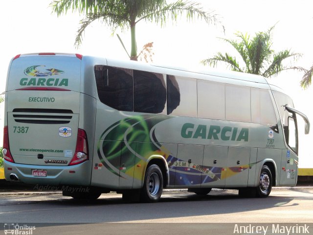 Viação Garcia 7387 na cidade de Londrina, Paraná, Brasil, por Andrey Gustavo. Número da foto: #2100015.