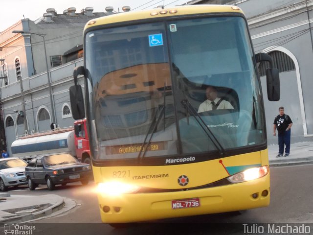 Viação Itapemirim 8221 na cidade de Rio de Janeiro, Rio de Janeiro, Brasil, por Tulio Machado. Número da foto: #2147070.