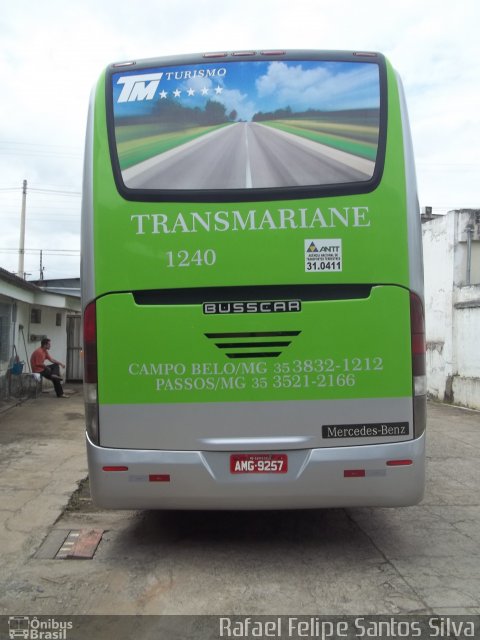 Transmariane Turismo 1240 na cidade de Campo Belo, Minas Gerais, Brasil, por Rafael Felipe Santos Silva. Número da foto: #2147802.