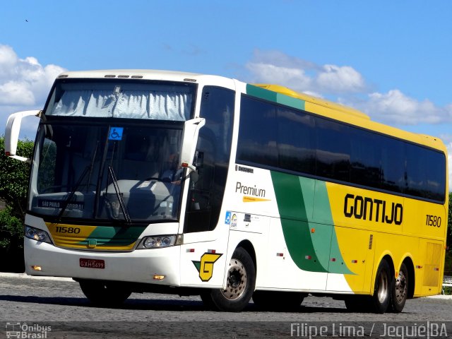 Empresa Gontijo de Transportes 11580 na cidade de Jequié, Bahia, Brasil, por Filipe Lima. Número da foto: #2147591.