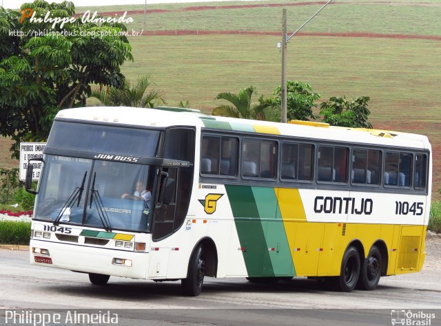 Empresa Gontijo de Transportes 11045 na cidade de João Monlevade, Minas Gerais, Brasil, por Philippe Almeida. ID da foto: 2146229.