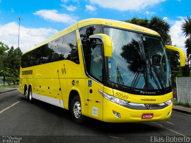Viação Itapemirim 60589 na cidade de Curitiba, Paraná, Brasil, por Elias Roberto Alves. Número da foto: #2147252.