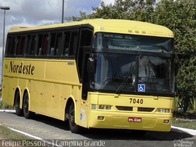 Viação Nordeste 7040 na cidade de Campina Grande, Paraíba, Brasil, por Felipe Pessoa de Albuquerque. ID da foto: 2166577.