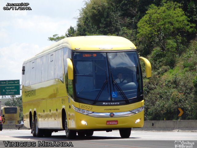 Viação Itapemirim 60523 na cidade de Jacareí, São Paulo, Brasil, por Vinicius Miranda. Número da foto: #2164843.