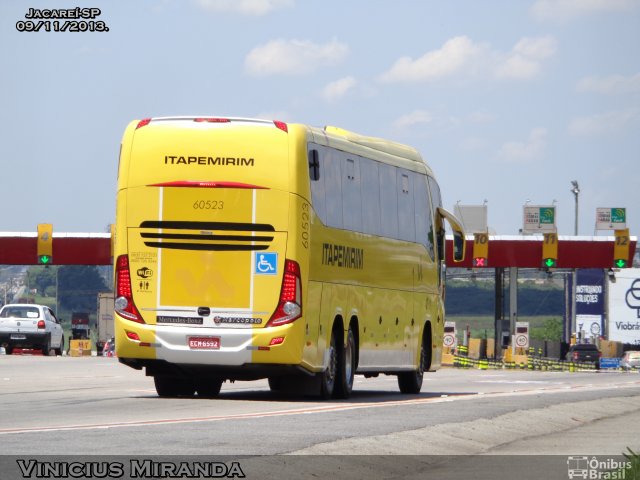 Viação Itapemirim 60523 na cidade de Jacareí, São Paulo, Brasil, por Vinicius Miranda. Número da foto: #2164887.