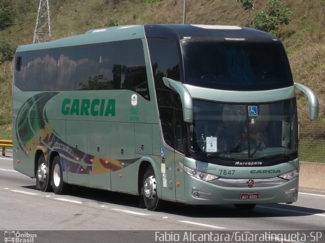 Viação Garcia 7847 na cidade de Aparecida, São Paulo, Brasil, por Fabio Alcantara. Número da foto: #2169229.
