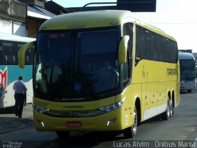 Viação Itapemirim 60587 na cidade de Rio de Janeiro, Rio de Janeiro, Brasil, por Lucas Alvim. Número da foto: #2171013.