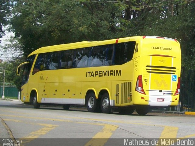 Viação Itapemirim 60037 na cidade de São Paulo, São Paulo, Brasil, por Matheus de Melo Bento. ID da foto: 2172366.