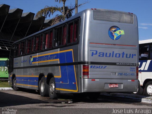 Paulotur Transporte e Turismo 1507 na cidade de Florianópolis, Santa Catarina, Brasil, por Jose Luis Araujo. Número da foto: #2171906.