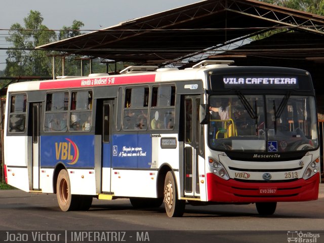 VBL - Viação Branca do Leste 2513 na cidade de Imperatriz, Maranhão, Brasil, por João Victor. ID da foto: 2174069.