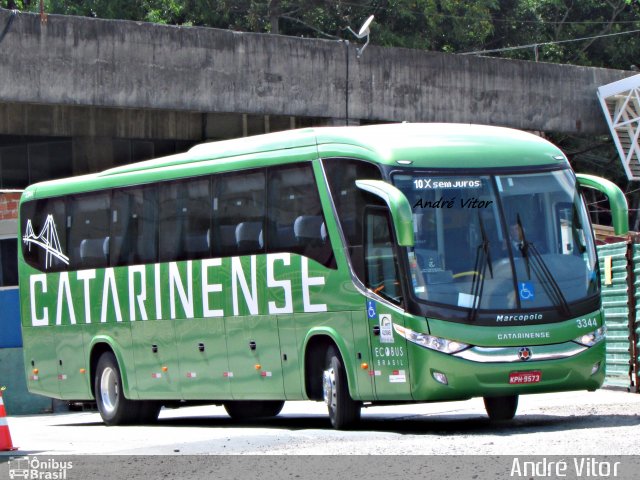 Auto Viação Catarinense 3344 na cidade de Curitiba, Paraná, Brasil, por André Vitor  Silva dos Santos. Número da foto: #2174375.