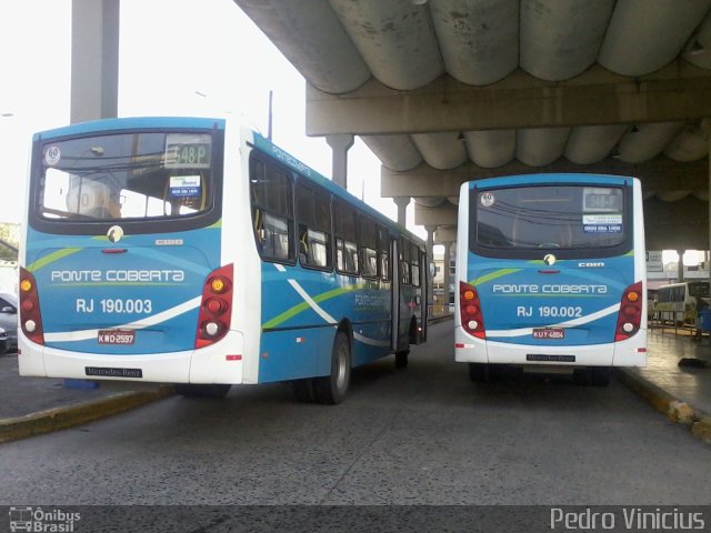 Viação Ponte Coberta RJ 190.002 na cidade de Nilópolis, Rio de Janeiro, Brasil, por Pedro Vinicius. Número da foto: #2175820.