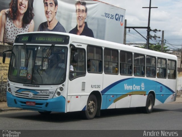 Auto Viação Vera Cruz - Belford Roxo RJ 112.262 na cidade de Nova Iguaçu, Rio de Janeiro, Brasil, por André Neves . Número da foto: #2174911.