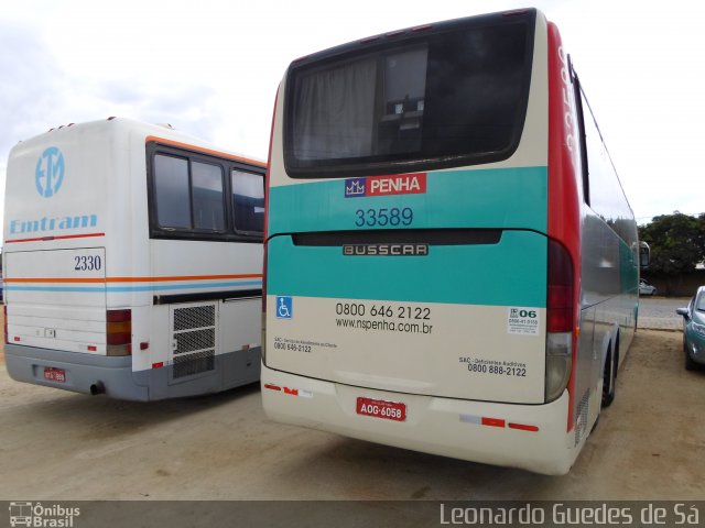 Empresa de Ônibus Nossa Senhora da Penha 33589 na cidade de Vitória da Conquista, Bahia, Brasil, por Leonardo Guedes de Sá. ID da foto: 2175280.