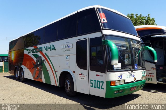 Empresa de Transportes Andorinha 5002 na cidade de Assis, São Paulo, Brasil, por Francisco Ivano. ID da foto: 2175009.