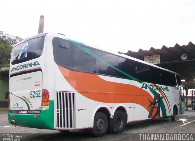 Empresa de Transportes Andorinha 5252 na cidade de Presidente Prudente, São Paulo, Brasil, por Thainan de França Barbosa. Número da foto: #2174760.