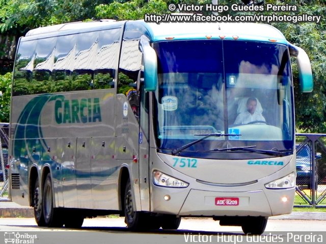 Viação Garcia 7512 na cidade de Maringá, Paraná, Brasil, por Victor Hugo Guedes Pereira. Número da foto: #2177482.