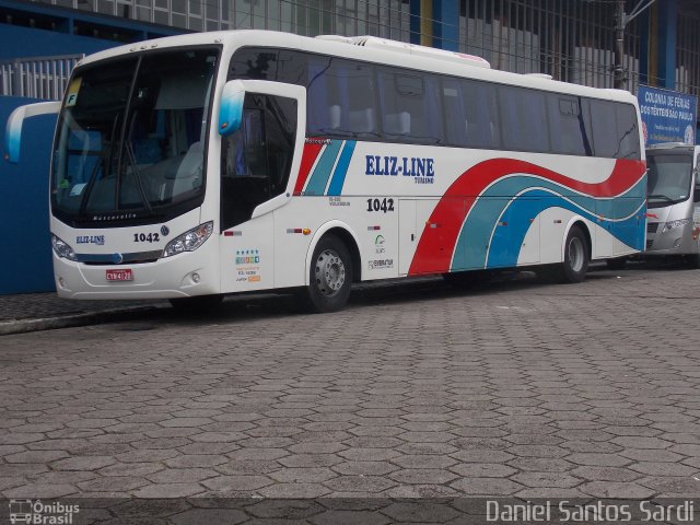 Eliz-Line Transporte e Turismo 1042 na cidade de Praia Grande, São Paulo, Brasil, por Daniel Santos Sardi. Número da foto: #2180362.