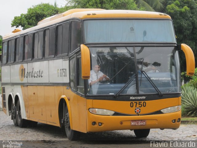 Viação Nordeste 0750 na cidade de Fortaleza, Ceará, Brasil, por Flávio Eduardo. ID da foto: 2180886.