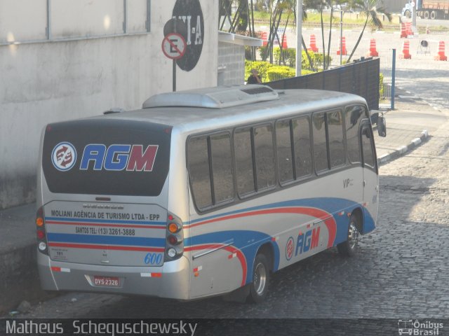 AGM Transportes e Turismo 600 na cidade de Santos, São Paulo, Brasil, por Matheus Scheguschewsky. Número da foto: #2179329.