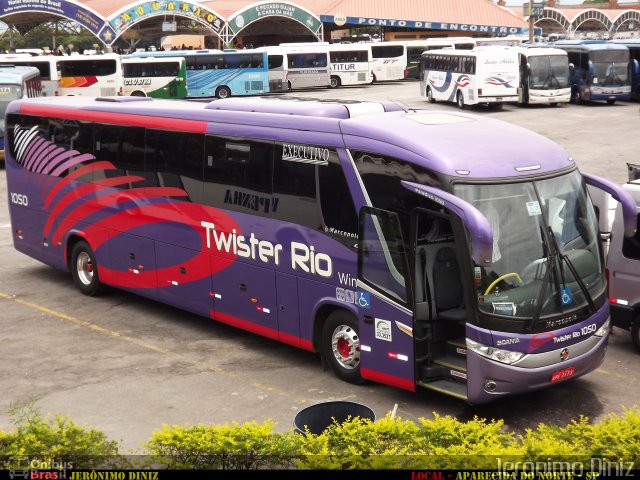 Twister Rio Transporte e Turismo 1050 na cidade de Aparecida, São Paulo, Brasil, por Jerônimo Diniz. Número da foto: #2179578.