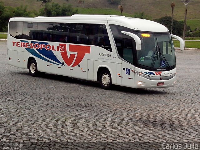 Viação Teresópolis RJ 203.069 na cidade de Casimiro de Abreu, Rio de Janeiro, Brasil, por Carlos Julio. Número da foto: #2182000.