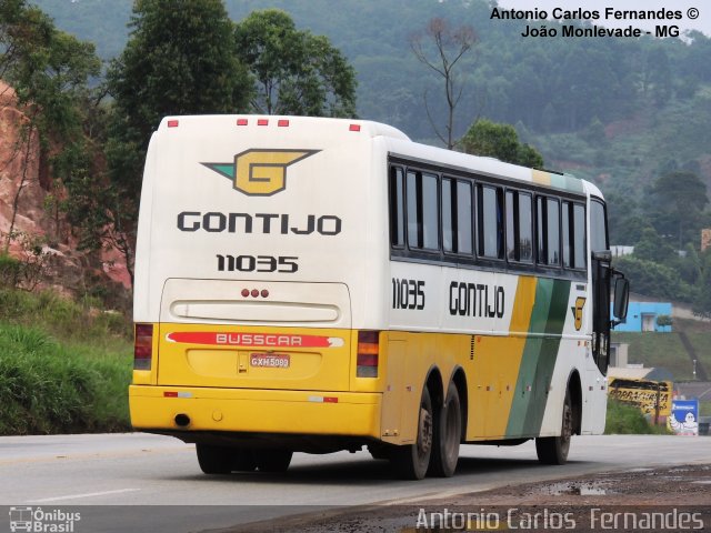 Empresa Gontijo de Transportes 11035 na cidade de João Monlevade, Minas Gerais, Brasil, por Antonio Carlos Fernandes. Número da foto: #2183319.