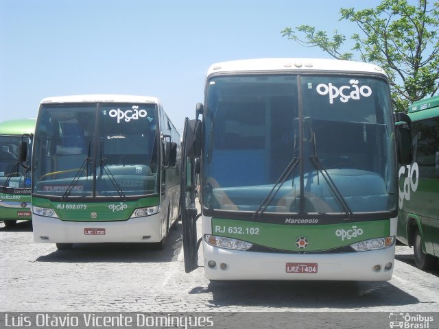 Opção Fretamento e Turismo RJ 632.102 na cidade de Rio de Janeiro, Rio de Janeiro, Brasil, por Luis Otávio Vicente Domingues. ID da foto: 2182951.