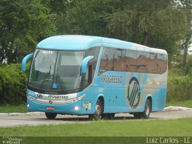 Auto Viação Progresso 6092 na cidade de Recife, Pernambuco, Brasil, por Luiz Carlos de Santana. ID da foto: 2183015.