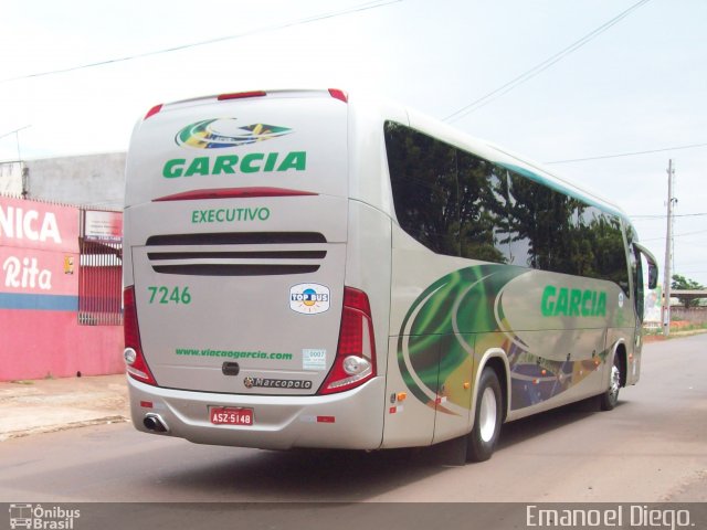 Viação Garcia 7246 na cidade de Apucarana, Paraná, Brasil, por Emanoel Diego.. Número da foto: #2183082.