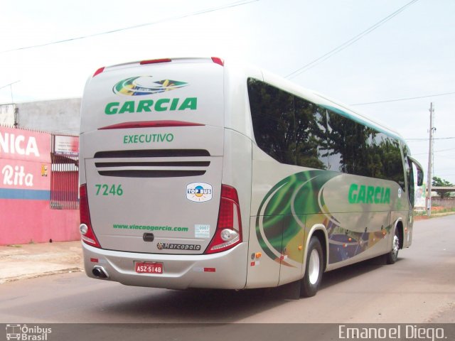 Viação Garcia 7246 na cidade de Apucarana, Paraná, Brasil, por Emanoel Diego.. ID da foto: 2183082.